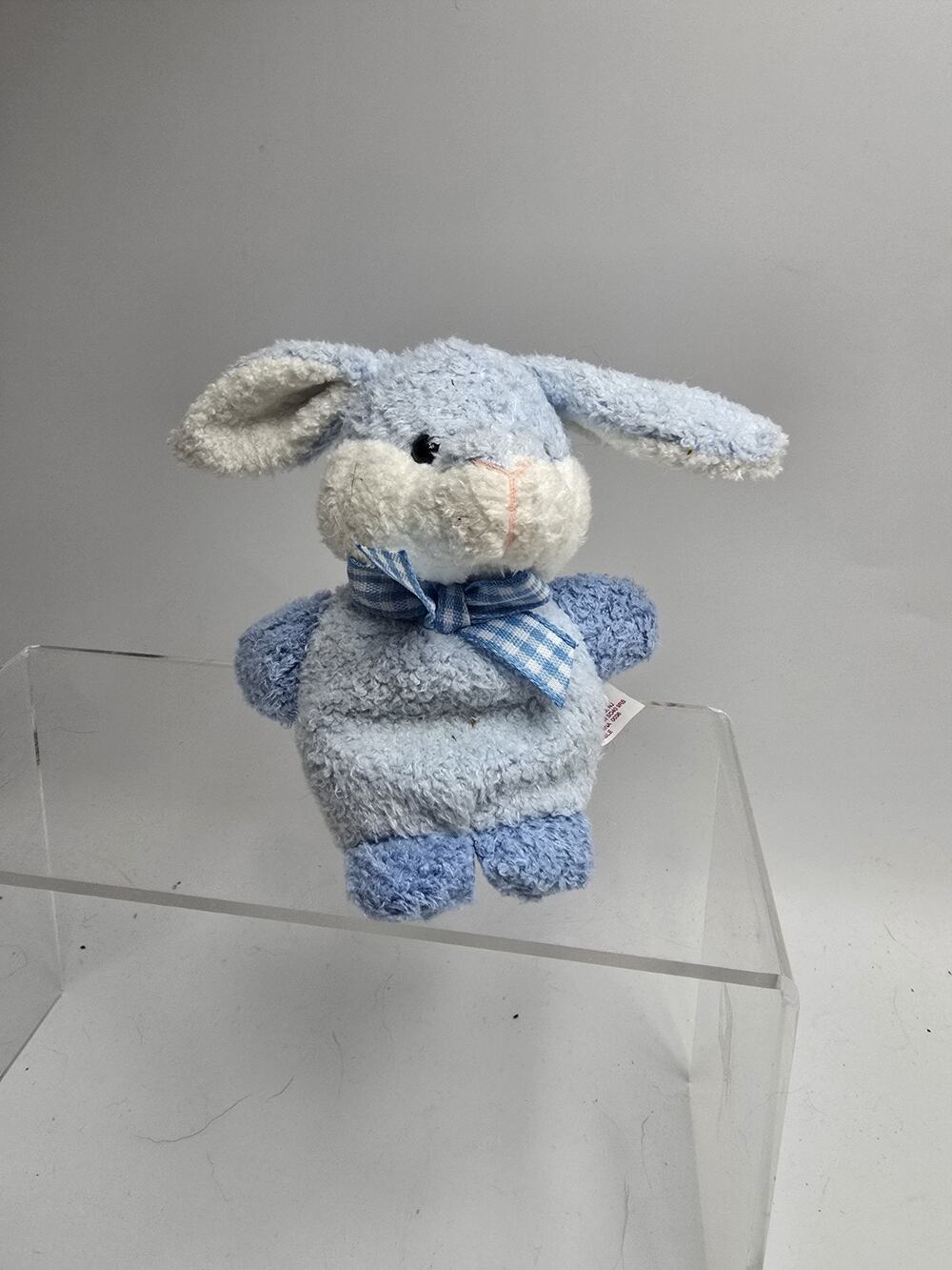 Vintage Russ Berrie Vintage Bunny Rabbit Blue Soft Plush 3" HTF 20050